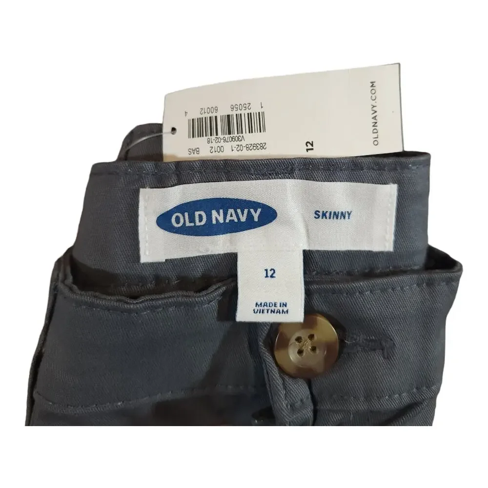 Old Navy Skinny School Uniform Chino Pant in Knight Time Girls' 12 NWT